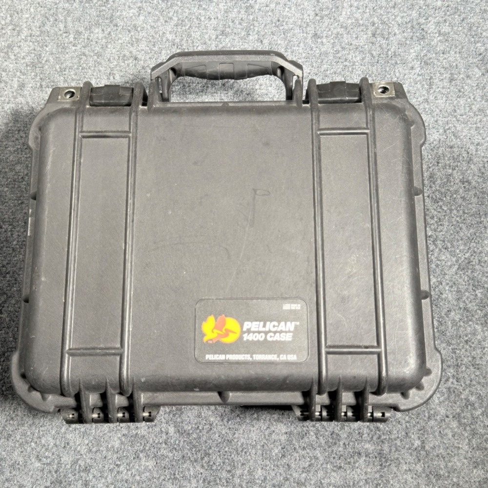 Pelican 1400 Case Protective Hard Shell Equipment Case Black with Foam Insert